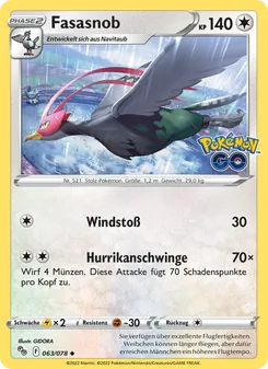 Fasasnob, Karte 063 aus Pokémon GO