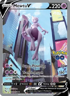 Mewtu V, Karte 072 aus Pokémon GO