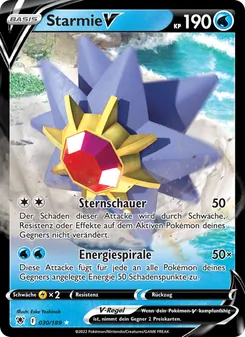 Starmie V, Karte 030 aus Astralglanz
