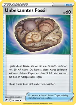Unbekanntes Fossil, Karte 157 aus Astralglanz