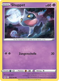 Shuppet, Karte 072 aus Verlorener Ursprung