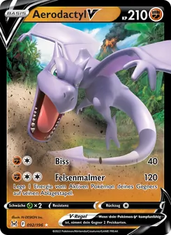 Aerodactyl V, Karte 092 aus Verlorener Ursprung