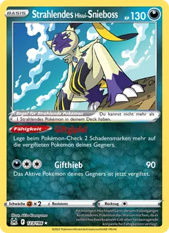 Strahlendes Hisui-Snieboss, Karte 123 aus Verlorener Ursprung
