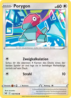 Porygon, Karte 140 aus Verlorener Ursprung