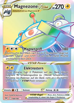 Magnezone VSTAR, Karte 198 aus Verlorener Ursprung
