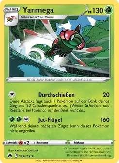 Yanmega, Karte 009 aus Zenit der Könige