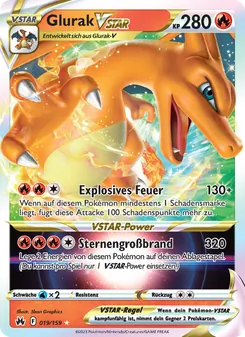 Glurak VSTAR, Karte 019 aus Zenit der Könige