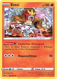 Entei, Karte 021 aus Zenit der Könige