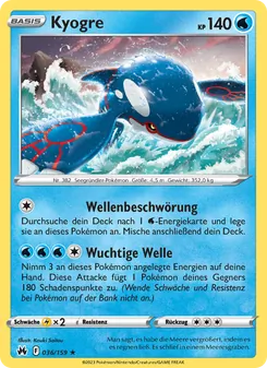 Kyogre, Karte 036 aus Zenit der Könige