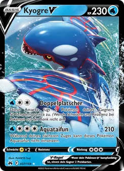 Kyogre V, Karte 037 aus Zenit der Könige