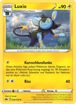 Luxio, Karte 042 aus Zenit der Könige