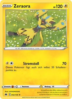 Zeraora, Karte 052 aus Zenit der Könige