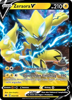 Zeraora V, Karte 053 aus Zenit der Könige