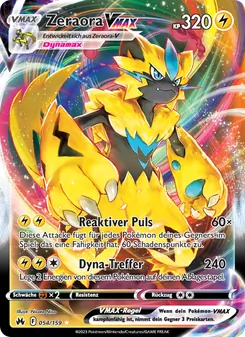 Zeraora VMAX, Karte 054 aus Zenit der Könige