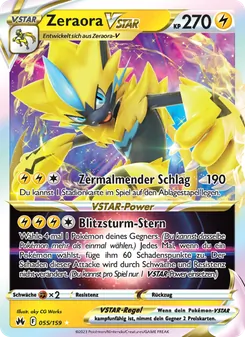 Zeraora VSTAR, Karte 055 aus Zenit der Könige