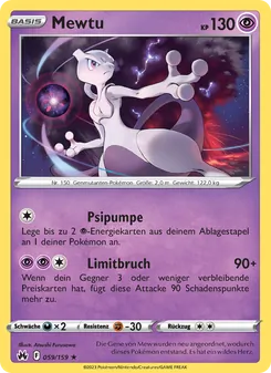 Mewtu, Karte 059 aus Zenit der Könige