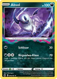 Absol, Karte 076 aus Zenit der Könige