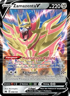 Zamazenta V, Karte 098 aus Zenit der Könige