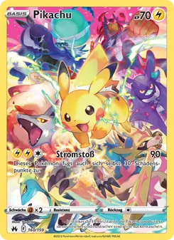 Pikachu, Karte 160 aus Zenit der Könige
