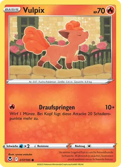Vulpix, Karte 017 aus Silberne Sturmwinde