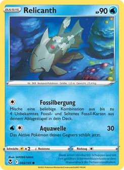 Relicanth, Karte 044 aus Silberne Sturmwinde