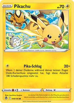 Pikachu, Karte 049 aus Silberne Sturmwinde