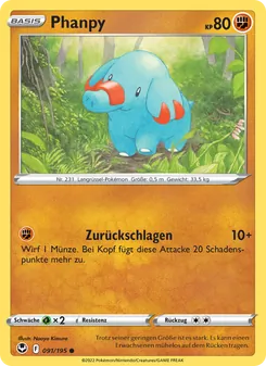 Phanpy, Karte 091 aus Silberne Sturmwinde