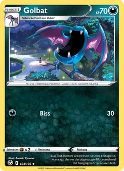 Golbat, Karte 104 aus Silberne Sturmwinde