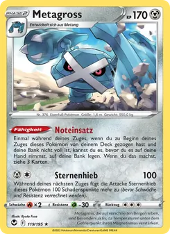 Metagross, Karte 119 aus Silberne Sturmwinde