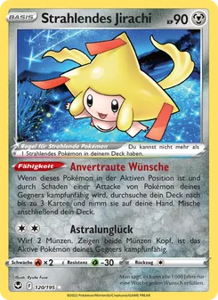 Strahlendes Jirachi, Karte 120 aus Silberne Sturmwinde