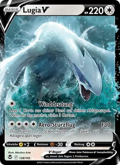 Lugia V, Karte 138 aus Silberne Sturmwinde