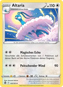 Altaria, Karte 143 aus Silberne Sturmwinde