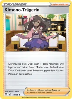 Kimono-Trägerin, Karte 157 aus Silberne Sturmwinde