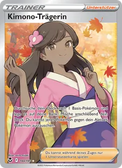 Kimono-Trägerin, Karte 190 aus Silberne Sturmwinde