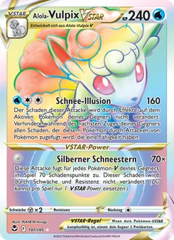 Alola Vulpix-VSTAR, Karte 197 aus Silberne Sturmwinde
