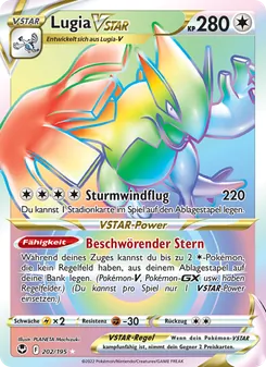 Lugia VSTAR, Karte 202 aus Silberne Sturmwinde