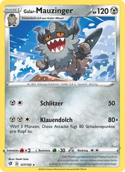 Galar-Mauzinger, Karte 127 aus Clash der Rebellen