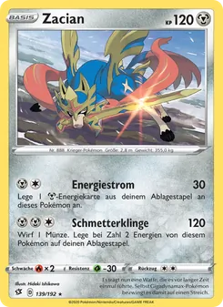 Zacian, Karte 139 aus Clash der Rebellen