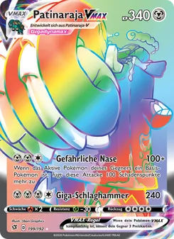 Patinaraja VMAX, Karte 199 aus Clash der Rebellen