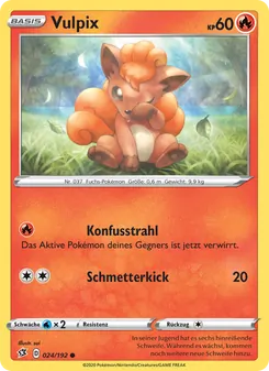 Vulpix, Karte 24 aus Clash der Rebellen