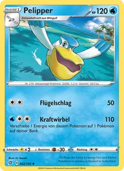 Pelipper, Karte 42 aus Clash der Rebellen
