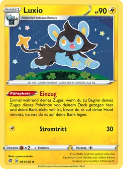 Luxio, Karte 61 aus Clash der Rebellen
