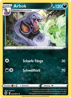 Arbok, Karte 34 aus Weg des Champs
