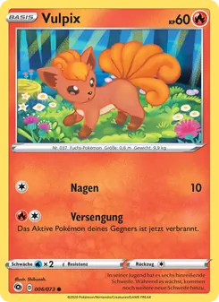 Vulpix, Karte 6 aus Weg des Champs