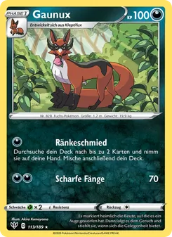 Gaunux, Karte 113 aus Flammende Finsternis