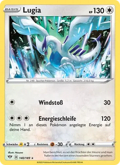 Lugia, Karte 140 aus Flammende Finsternis