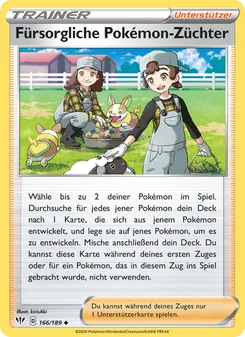 Fürsorgliche Pokémon-Züchter, Karte 166 aus Flammende Finsternis