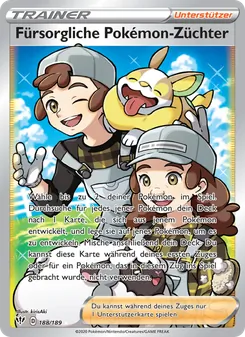 Fürsorgliche Pokémon-Züchter, Karte 188 aus Flammende Finsternis
