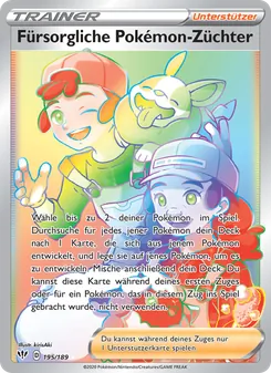 Fürsorgliche Pokémon-Züchter, Karte 195 aus Flammende Finsternis