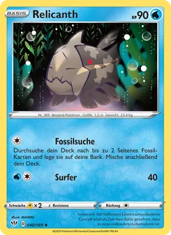 Relicanth, Karte 40 aus Flammende Finsternis